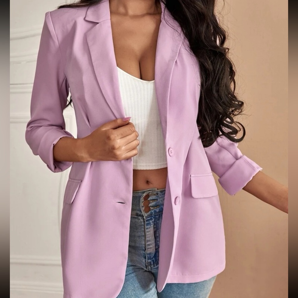 SHEIN SXY Lapel Neck Single Breasted Blazer